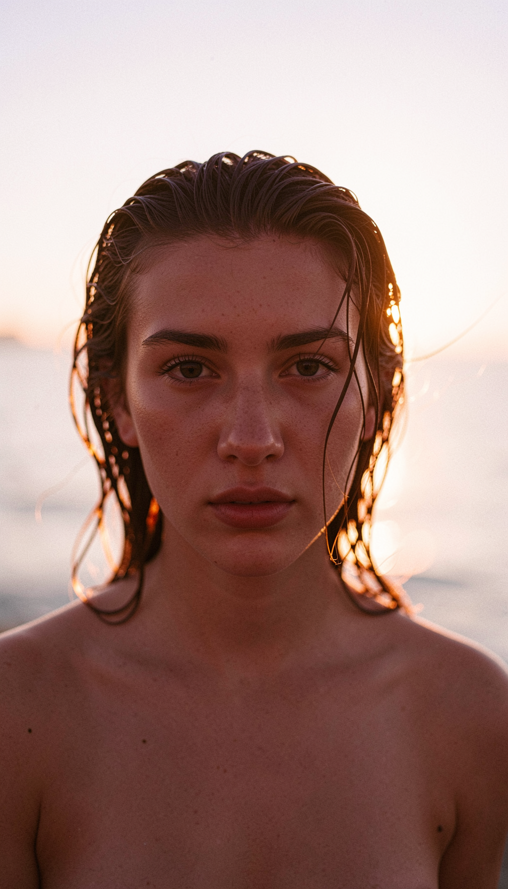 A creator to camera at golden hour.